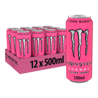 Monster energy ultra rosa zero sugar blik (12x 500ml) - thumbnail