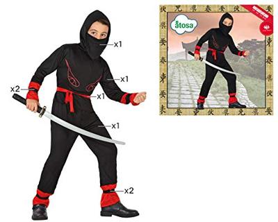 Kostuums voor Kinderen Th3 Party Zwart Rood (4 Onderdelen) - Maat: 5-6 Jaar - Maat: 5-6 Jaar