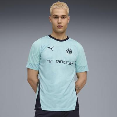 PUMA Olympique Marseille Trainingsshirt 2025-2026 Lichtblauw Donkerblauw PUMA Olympique Marseille Trainingsshirt 2025-2026 Lichtblauw Donkerblauw