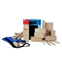 Kubb original rubberhout met rode koning - thumbnail