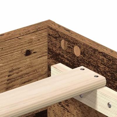 Bedframe zonder matras 100x200 cm spaanplaat bewerkt hout