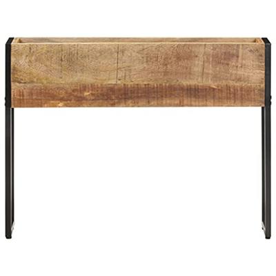 Plantenbak 90x20x68 cm ruw mangohout