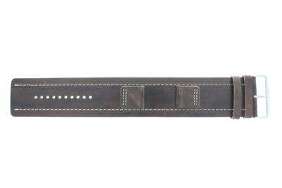 Horlogeband Fossil JR9589 Onderliggend Leder Bruin 20mm