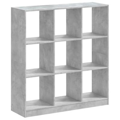 Boekenkast 102x32x108 cm bewerkt hout betongrijs