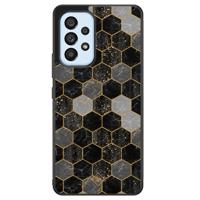 Samsung Galaxy A33 hoesje - Hexagons zwart - thumbnail