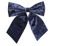 Strik polyester nacht blauw 13 cm - thumbnail