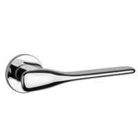 Aprile Massieve Deurkruk Orchide Chroom Gepolijst Op Rond Rozet - thumbnail