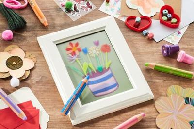 Kleurpotloden STABILO 880 woody 3 in 1 multitalent paars | 5 stuks