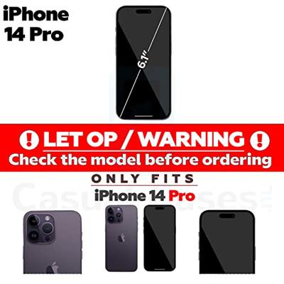 Lunso - iPhone 14 Pro - Gehard Beschermglas - Full Cover Screenprotector - Black Edge Lunso - iPhone 14 Pro - Gehard Beschermglas - Full Cover Screenprotector - Black Edge