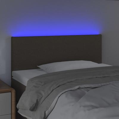 Hoofdbord LED 144x5x118/128 cm stof taupe - thumbnail