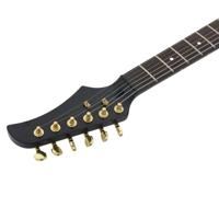 VidaXL Gitaar voor beginners elektrisch met tas 4/4 39" zwart en goud - thumbnail