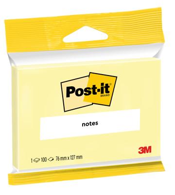Post-it Plaknotitie 7100172279 76 mm x 127 mm Geel 100 vellen