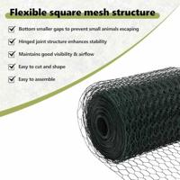 VidaXL Hexagon hek groen 1,6 x 10 m pvc - thumbnail