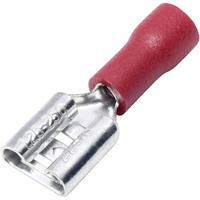 TRU COMPONENTS T1904C106 Assortiment platte stekkers (female) Insteekbreedte: 4.80 mm Insteekdikte: 0.80 mm 180 ° Deels geïsoleerd Rood 25 stuk(s) - thumbnail