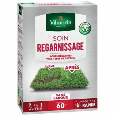VILMORIN graszaad - 2 in 1 universele herzaaibehandeling 1 kg doos - Zeer snelle hergroei
