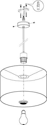 Eglo HanglampPasteri 38cm grijs - 31573