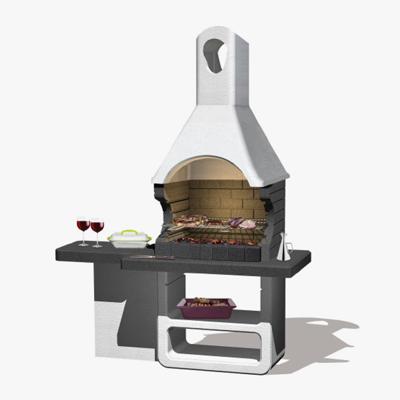 Sarom Fuoco - Betonnen barbecue - ULISSE- Houtskool -170 x 64 x 232 cm