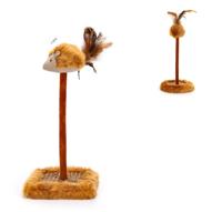 Nobleza Kattenspeelgoed - Piepende muis op veer - thumbnail