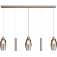 Masterlight Glazen hanglampOlive 3x Ø 12,5cm - 2x Run pendel - zand - 2431-36-130-5RT20215 - thumbnail