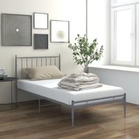 Bedframe metaal grijs 100x200 cm - thumbnail