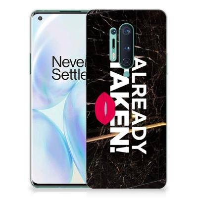 OnePlus 8 Pro | Siliconen hoesje | met naam Already Taken Black