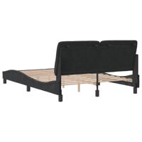 Bedframe zonder matras 140x200 cm fluweel zwart - thumbnail
