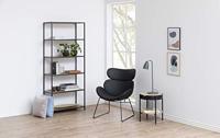 Bendt Fauteuil 'Ida' zwart onderstel, PU zwart - thumbnail