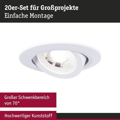 Paulmann 99997 Inbouwlamp LED 4.8 W Wit (mat) Paulmann 99997 Inbouwlamp LED 4.8 W Wit (mat)