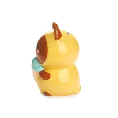 Coin bank Kawaii Minty yellow ceramic