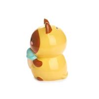 Coin bank Kawaii Minty yellow ceramic - thumbnail
