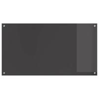 VidaXL Keuken spatscherm donkergrijs 110 x 60 cm gehard glas - thumbnail