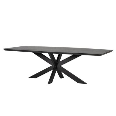 Richmond Deens Ovale Eettafel 'Bonvoy' Eiken, 260 x 100cm, kleur Zwart Richmond Deens Ovale Eettafel 'Bonvoy' Eiken, 260 x 100cm, kleur Zwart