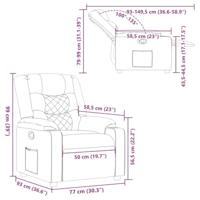 Fauteuil verstelbaar stof taupe - thumbnail