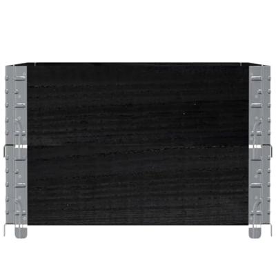 VidaXL Plantenbak 80x60 cm massief grenenhout zwart VidaXL Plantenbak 80x60 cm massief grenenhout zwart