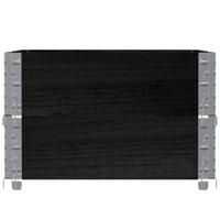 VidaXL Plantenbak 80x60 cm massief grenenhout zwart - thumbnail