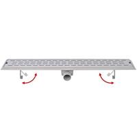 VidaXL Doucheafvoer rechthoekig 830 x 140 mm rvs - thumbnail