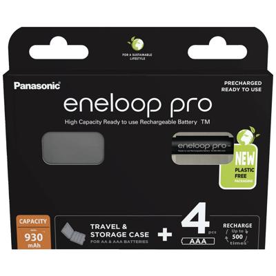 Panasonic Eneloop pro batterij, micro AAA 1,2V (4-delige opbergdoos)