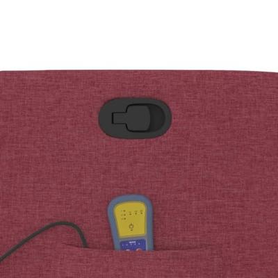 Massagestoel verstelbaar stof wijnrood