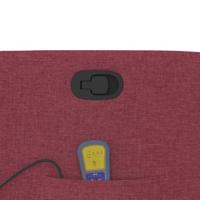 Massagestoel verstelbaar stof wijnrood - thumbnail