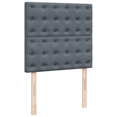 Boxspring met matras fluweel donkergrijs 120x190 cm - thumbnail