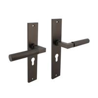 Deurkruk Baustil op langschild 245x45mm profielcilindergat 55mm antraciet-grijs - thumbnail