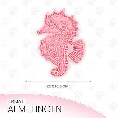 Eat Slow Live Longer Lick Mat Seahorse Blauw