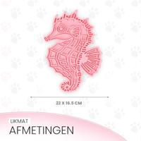 Eat Slow Live Longer Lick Mat Seahorse Blauw - thumbnail