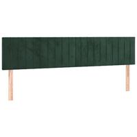 Boxspring met matras fluweel donkergroen 200x200 cm - thumbnail