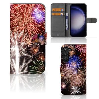 Samsung Galaxy S23 Plus | Wallet Case | met Pasjes | Vuurwerk