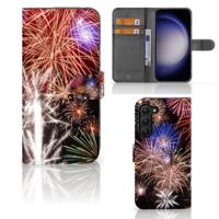 Samsung Galaxy S23 Plus | Wallet Case | met Pasjes | Vuurwerk - thumbnail