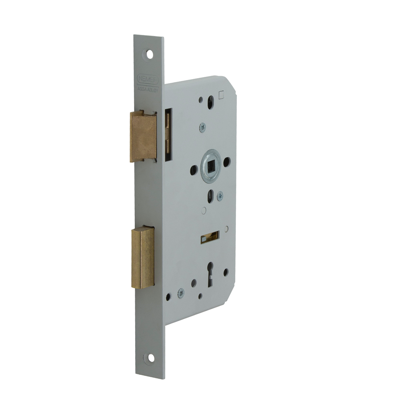 Nemef 666 Deurslot | DM60mm | S72mm | krukgat 8mm | voorplaat staal gelakt 24x235mm rechthoekig | messing dag- en nachtschoot | DR 2+4 - 9066604652