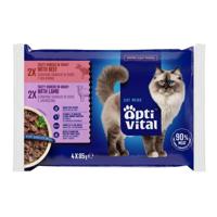 OPTIVITAL Lamb and beef - nat kattenvoer - 4x85g - thumbnail