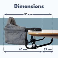 BAMBISOL zitverhoger - Comfort rugleuning - Afneembare en machinewasbare hoes - Meerpuntsbevestiging - thumbnail