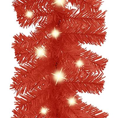Kerstslinger met LED-lampjes 10 m rood
